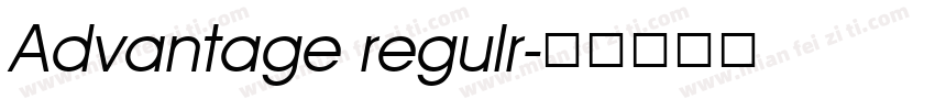 Advantage regulr字体转换